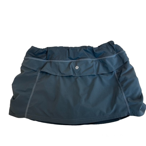 LULULEMON gray running skirt ruched Sz 8 - Picture 1 of 9